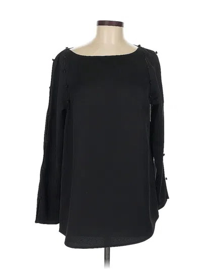 Pre-owned Calvin Klein Long Sleeve Blouse In Black
