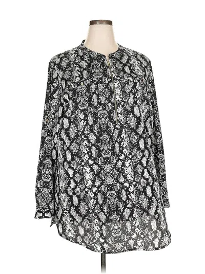 Pre-owned Calvin Klein Long Sleeve Blouse In Black