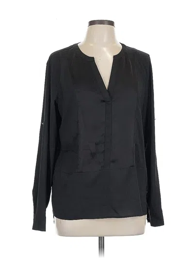 Pre-owned Calvin Klein Long Sleeve Blouse In Black