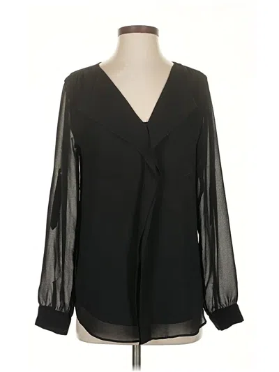 Pre-owned Calvin Klein Long Sleeve Blouse In Black
