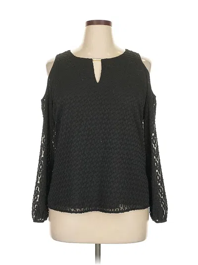 Pre-owned Calvin Klein Long Sleeve Blouse In Black