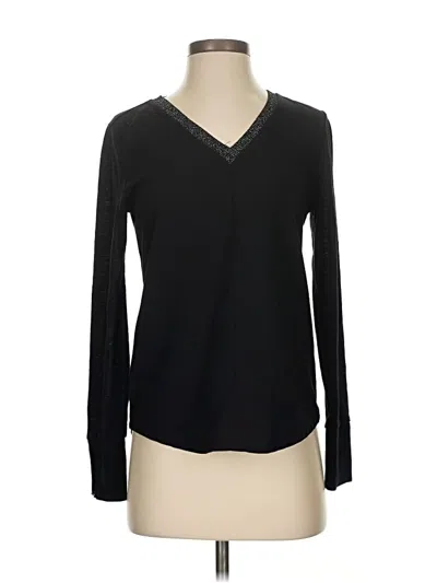 Pre-owned Calvin Klein Long Sleeve Blouse In Black