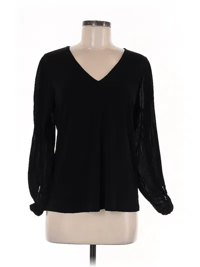 Pre-owned Calvin Klein Long Sleeve Blouse In Black