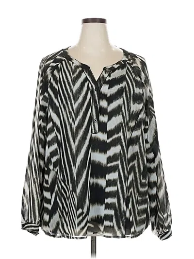 Pre-owned Calvin Klein Long Sleeve Blouse In Black