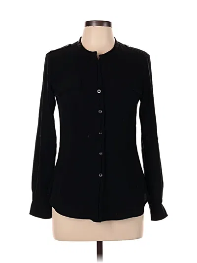 Pre-owned Calvin Klein Long Sleeve Blouse In Black