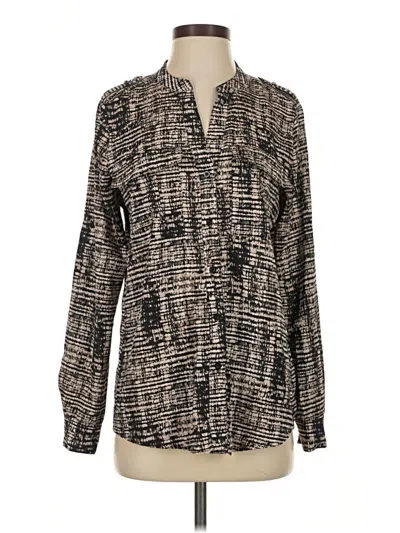 Pre-owned Calvin Klein Long Sleeve Blouse In Black