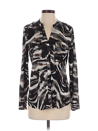 Pre-owned Calvin Klein Long Sleeve Blouse In Black