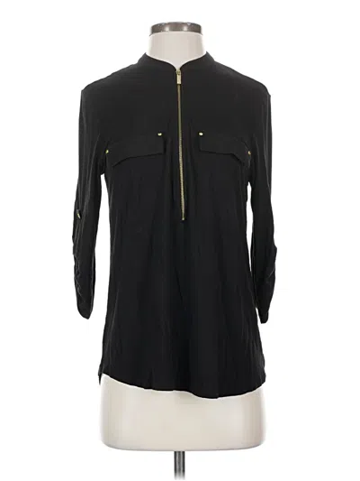 Pre-owned Calvin Klein Long Sleeve Blouse In Black