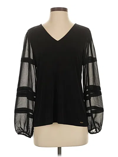 Calvin Klein Long Sleeve Blouse In Black