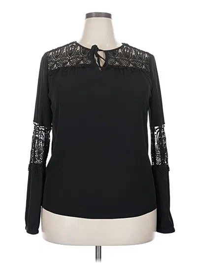 Pre-owned Calvin Klein Long Sleeve Blouse In Black