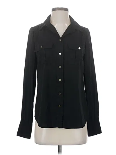 Pre-owned Calvin Klein Long Sleeve Blouse In Black
