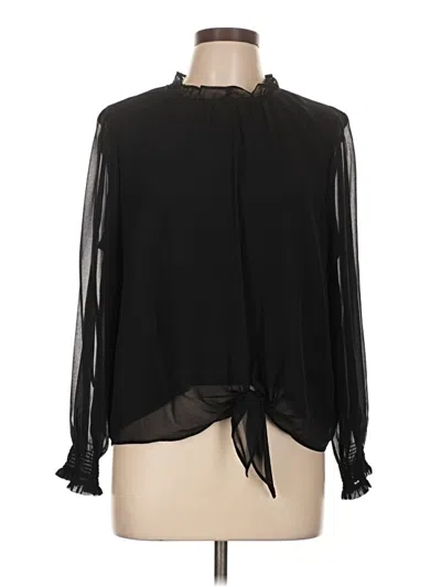 Pre-owned Calvin Klein Long Sleeve Blouse In Black