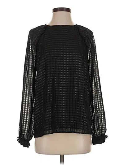 Pre-owned Calvin Klein Long Sleeve Blouse In Black