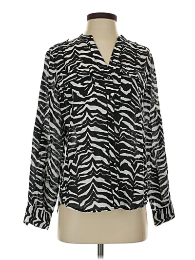 Pre-owned Calvin Klein Long Sleeve Blouse In Black
