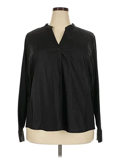 Calvin Klein Long Sleeve Blouse In Black