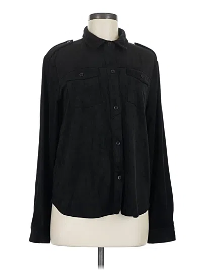 Pre-owned Calvin Klein Long Sleeve Blouse In Black