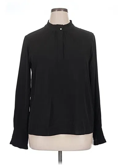 Pre-owned Calvin Klein Long Sleeve Blouse In Black
