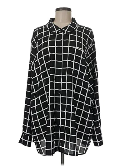 Pre-owned Calvin Klein Long Sleeve Blouse In Black