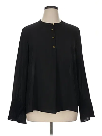 Pre-owned Calvin Klein Long Sleeve Blouse In Black