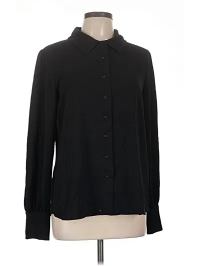 Pre-owned Calvin Klein Long Sleeve Blouse In Black