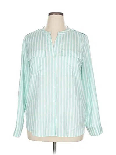 Pre-owned Calvin Klein Long Sleeve Blouse In Blue