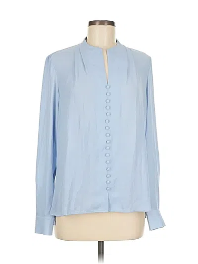 Pre-owned Calvin Klein Long Sleeve Blouse In Blue