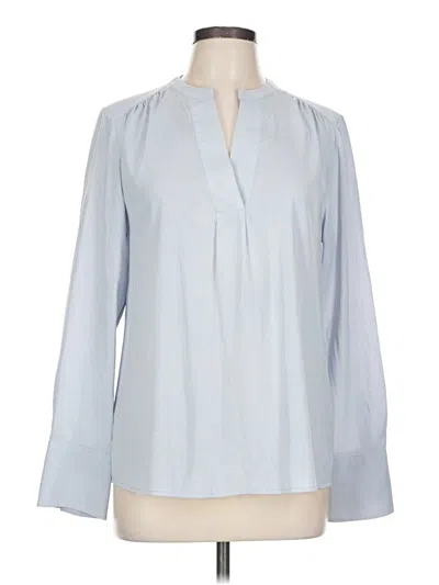Pre-owned Calvin Klein Long Sleeve Blouse In Blue
