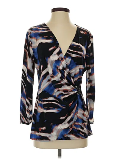 Pre-owned Calvin Klein Long Sleeve Blouse In Blue
