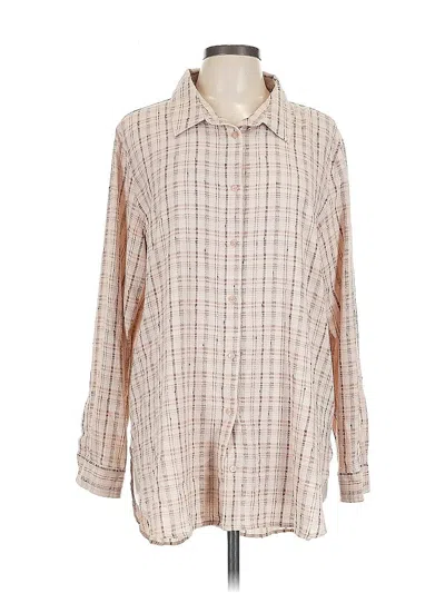 Pre-owned Calvin Klein Long Sleeve Blouse In Brown