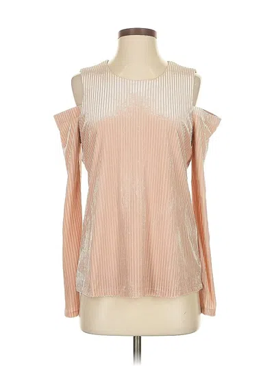 Pre-owned Calvin Klein Long Sleeve Blouse In Brown