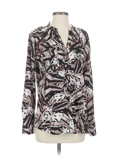 Pre-owned Calvin Klein Long Sleeve Blouse In Brown