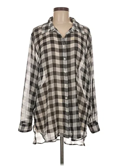 Pre-owned Calvin Klein Long Sleeve Blouse In Gray