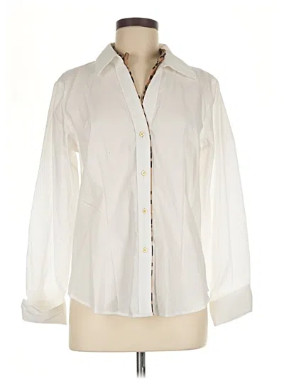 Calvin Klein Long Sleeve Blouse In Ivory