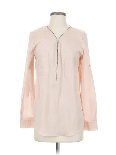 Pre-owned Calvin Klein Long Sleeve Blouse In Pink