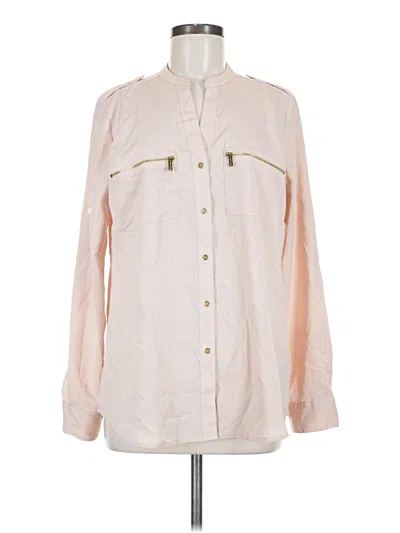 Pre-owned Calvin Klein Long Sleeve Blouse In Pink