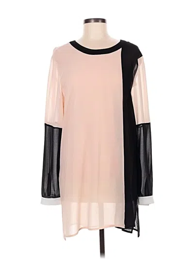 Pre-owned Calvin Klein Long Sleeve Blouse In Pink