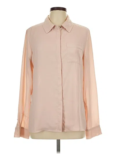 Pre-owned Calvin Klein Long Sleeve Blouse In Tan