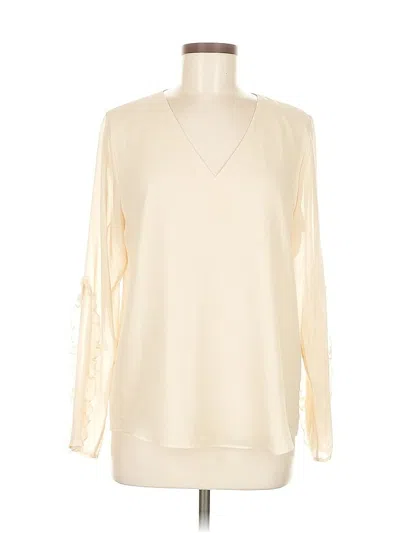 Pre-owned Calvin Klein Long Sleeve Blouse In White