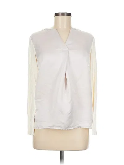 Pre-owned Calvin Klein Long Sleeve Blouse In White