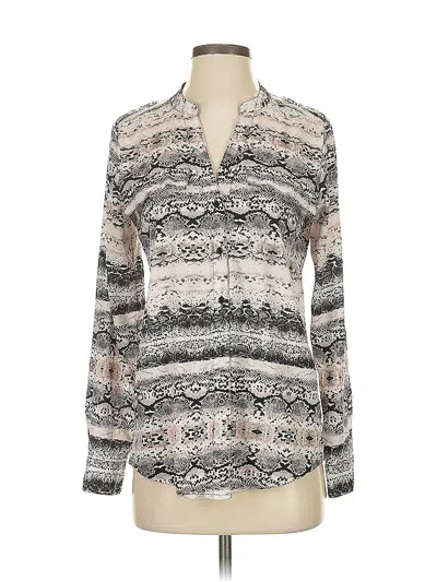 Pre-owned Calvin Klein Long Sleeve Blouse In White