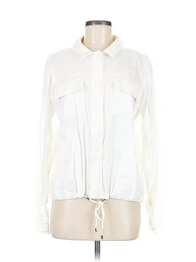 Pre-owned Calvin Klein Long Sleeve Blouse In White