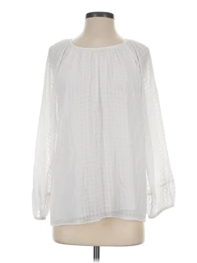 Pre-owned Calvin Klein Long Sleeve Blouse In White