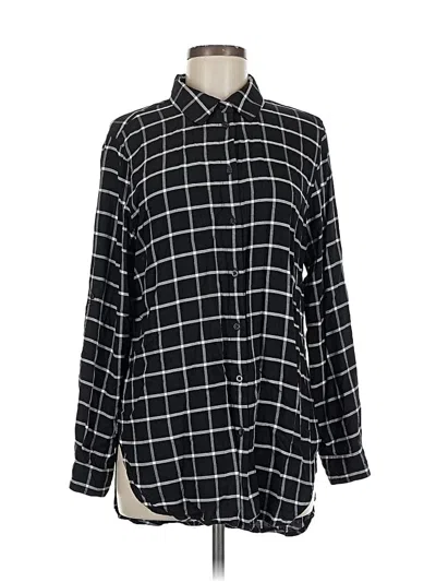 Pre-owned Calvin Klein Long Sleeve Button Down Shirt In Black