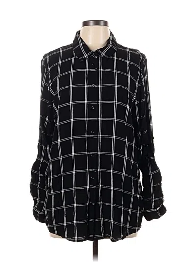 Pre-owned Calvin Klein Long Sleeve Button Down Shirt In Black