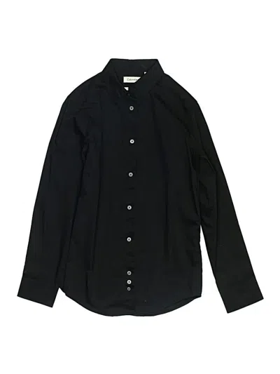 Pre-owned Calvin Klein Kids' Long Sleeve Button Down Shirt In Black