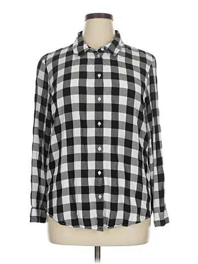 Pre-owned Calvin Klein Long Sleeve Button Down Shirt In Black