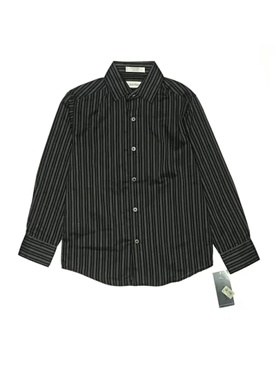Pre-owned Calvin Klein Kids' Long Sleeve Button Down Shirt In Black