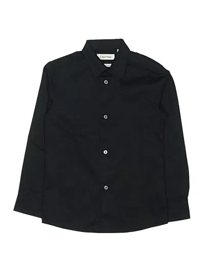 Pre-owned Calvin Klein Kids' Long Sleeve Button Down Shirt In Black