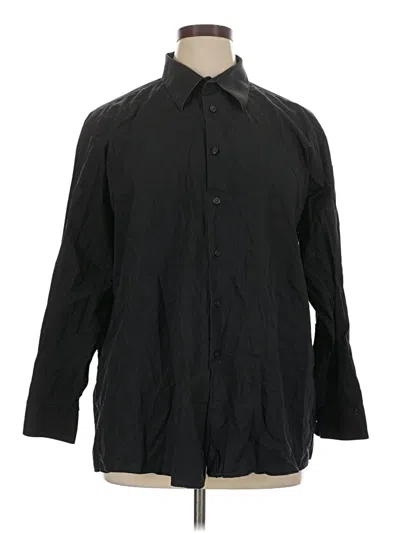 Pre-owned Calvin Klein Long Sleeve Button Down Shirt In Black