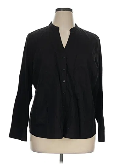 Pre-owned Calvin Klein Long Sleeve Button Down Shirt In Black